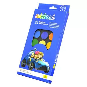 Adel Water Color 30 mm, Pack of 21 Colors with Brush - ALWC2290931100