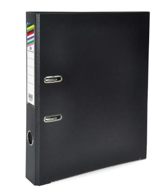 Pack of 50 Pieces Pieces Lever Arch File Folder With Slide-In Plate Black