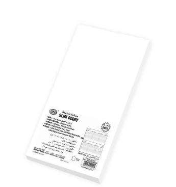 FIS 2023 Slim Diary Bonded Leather Arabic English 1 Side Padded Black -FSDI52AEGB23BK