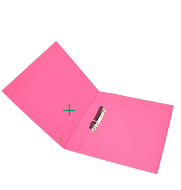 FIS PVC Ring Binders, 2 Ring, 25 mm, Gold Ring, Pink Color, A4 Size - FSBD225GDRBPI