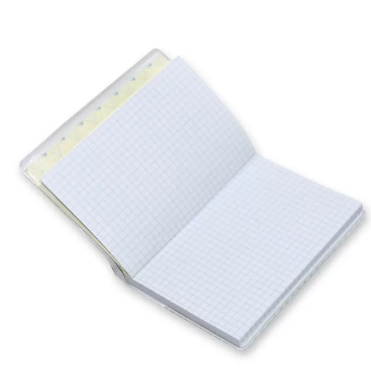 Pack of 5 Pieces Soft Cover Square Lines Notebook White/Black