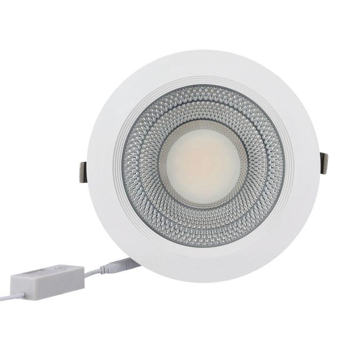 Geepas GESL55075 Round Slim COB Light 25W - Downlight Ceiling Light | Natural Cool White 6500K | Long Life 50,000 Burning Hours | Ultra Slim | 1 Years Warranty