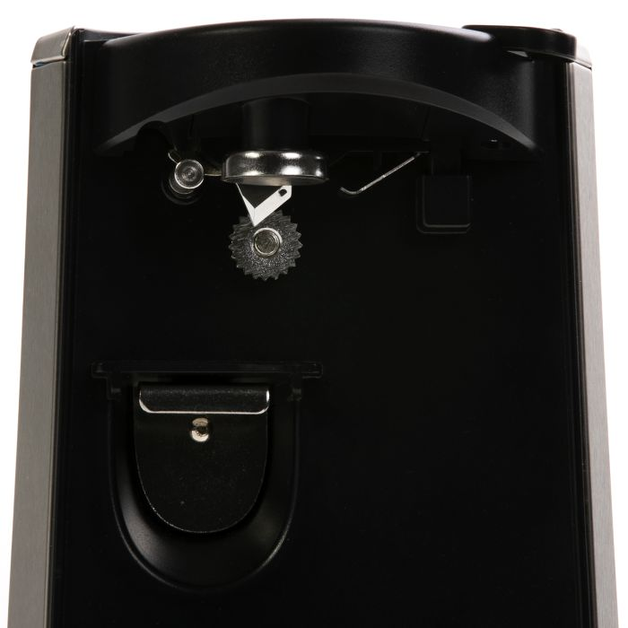 Geepas 60W 3-In-1 Can Opener - 3 Functions: Can Opener, Bottle Opener And Knife Sharpener - Cord-Storage Design, Multifunctional Electric Tin Opener