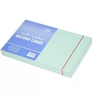 100-Cards FIS Record Card 8X5 Inch Green, 180GSM - FSIC85-180GR