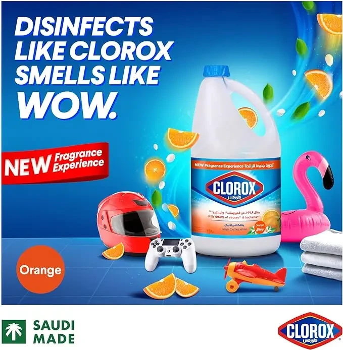 Clorox Liquid Bleach Orange Scent 8 x 1.89L