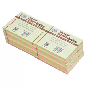 FIS Sticky Note, 4 Assorted Fluorescent Colours, Size 3 x 4 Inch, 200 Sheets, Quantity per Pack 6 - FSPO344C200
