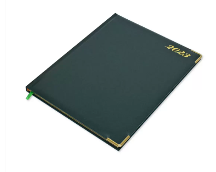 FIS Golden Executive Diary 2023 English/French (1-Week at a glance) Green - FSDI32EG23GR