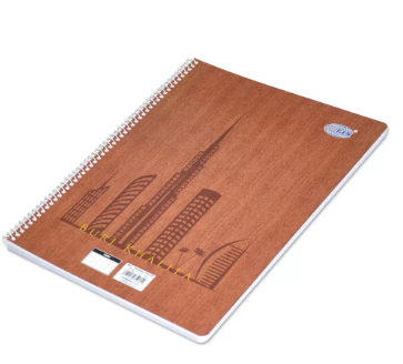 FIS Burj Khalifa Notebook A4 Spiral, 70 Sheets, 70GSM,5mm Sq - FSNBA419025M