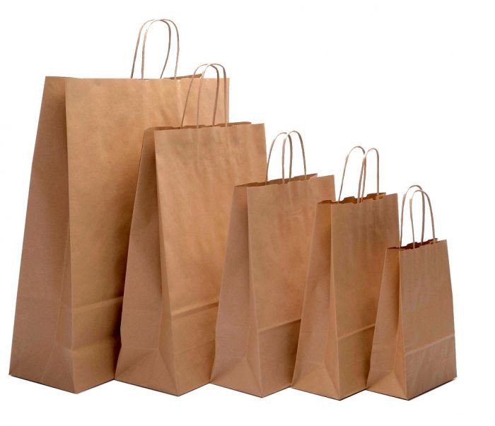 Brown Kraft Twist Handle Carrier Bags