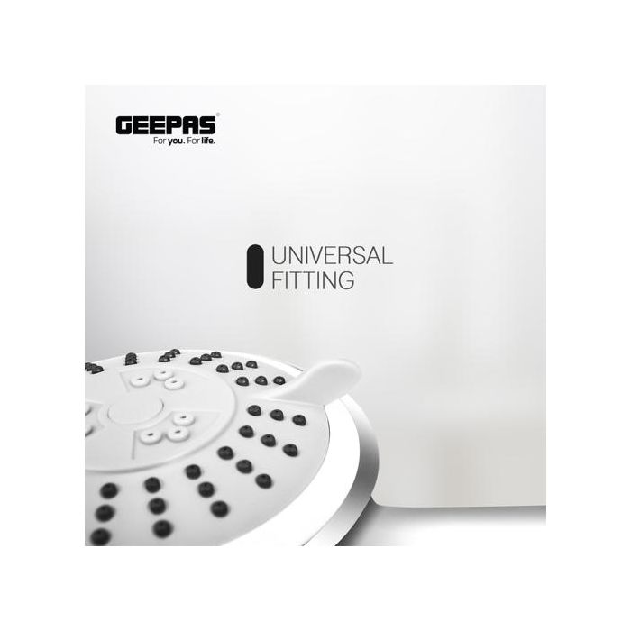 Geepas 3 Function Hand Shower, Lightweight With Three Spray Patterns, Easy To Install Sturdy And Durable Shower Handset
