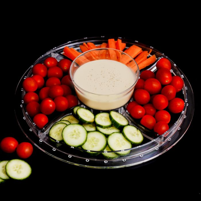 Multi-Functional Cake Stand, Acrylic Cake Stand, RF10337 | Chip Dip Server With Dome Lid | Punch Bowl, Serving Dish, Salad Bowl Chips & Dips Server Etc