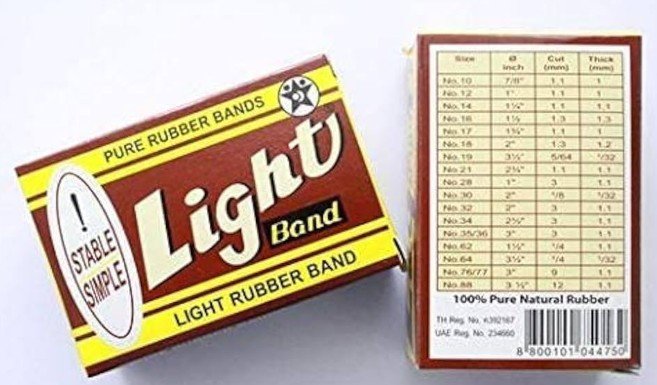 Light Rubber Band Size 10 (100GSM)