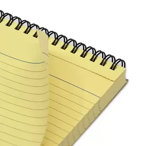 FIS Ruled Record Card 180 GSM 6X4 Inch Double Loop Spiral 50 Sheets Yellow -FSIC64-180SPYL