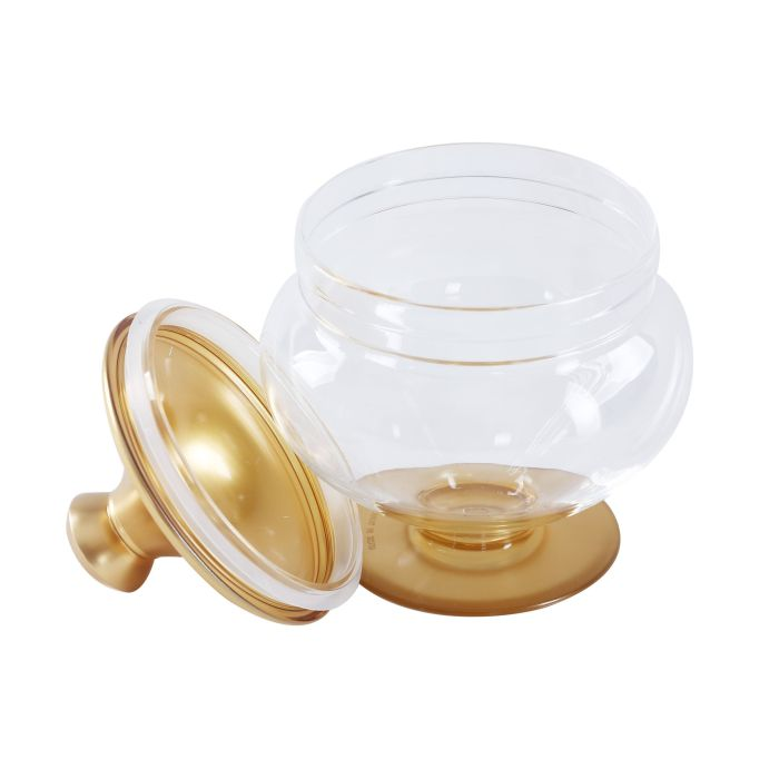 Royalford RF9516 17x24 Cm Candy Storage Box With Lid - Portable Candy Sweet Jar Covered Sugar Bowl Small Decorative Cookie | Transparent Body | Ideal For Chocolates, Candy, Cookies & More