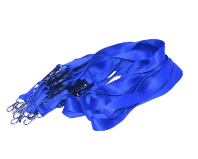 10-Piece FIS Lanyard Blue with Metal Hook & Plastic Buckle, 2X90cm - FSNAPBL/10