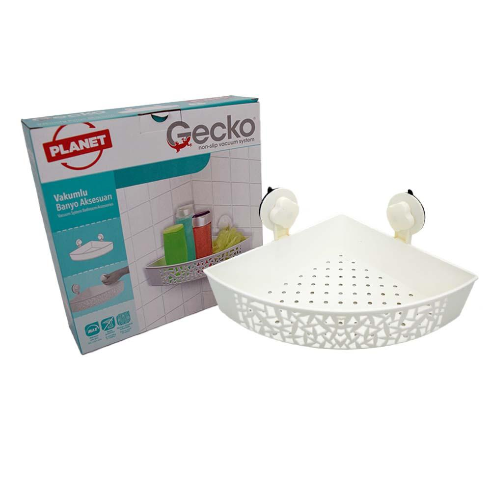 Heavy Duty Suction Wall Mounted Plastic Shower Shelf