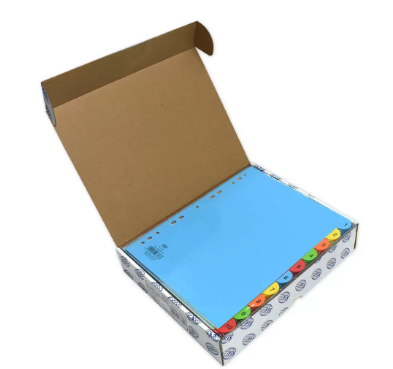 FIS Color Card Divider Round Index with Printing 160 gsm, 1-10 English, A4 (210 x 297 mm) - FSDVR1-10