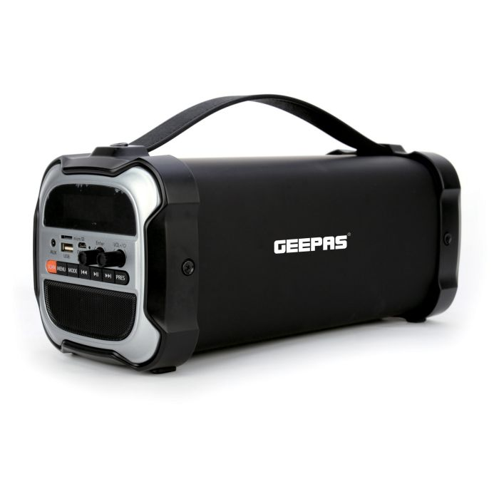 Geepas GMS11127UK Rechargeable Bluetooth Speaker With DAB For Excellent Sound Performance - USB, Radio, VA Display With 10 Metres Operating Range & Upto 4hrs Play-Time - 2 Years Warranty