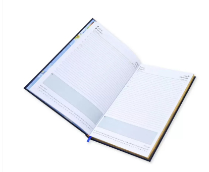 FIS Golden Diary 2024 (Arabic/English) Blue, A4 - FSDI43AEG24BL