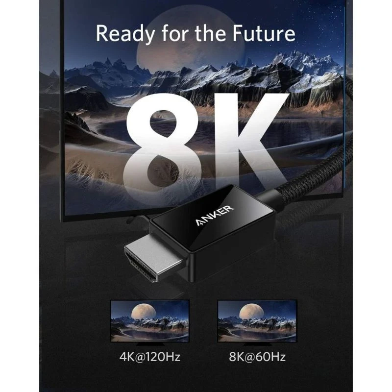 Anker HDMI 2.1 Cable 6.6 ft Black