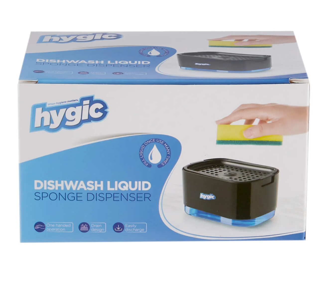 Hygic Dishwash Liquid Dispenser with Sponge Holder