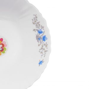 Royalford Opal Ware Romantic Dinner Plate - Opalware - White - 75 INCH