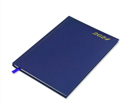 FIS A5 Diary 2024 English (1-Week at a glance) Blue - FSDI78EV24BL