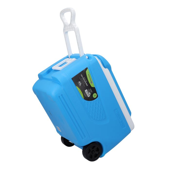Insulated Ice Cooler Box, 45L Portable Ice Chest, RF10482 | 3 Layer PP-PU-HDPE | Premium Quality Polymer | Thermal Insulation | Ice Cooler With Wheels & Handle