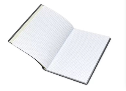 Pack of 5 Pieces A5 PVC Soft Cover Square Lines Notebook Grey/Black