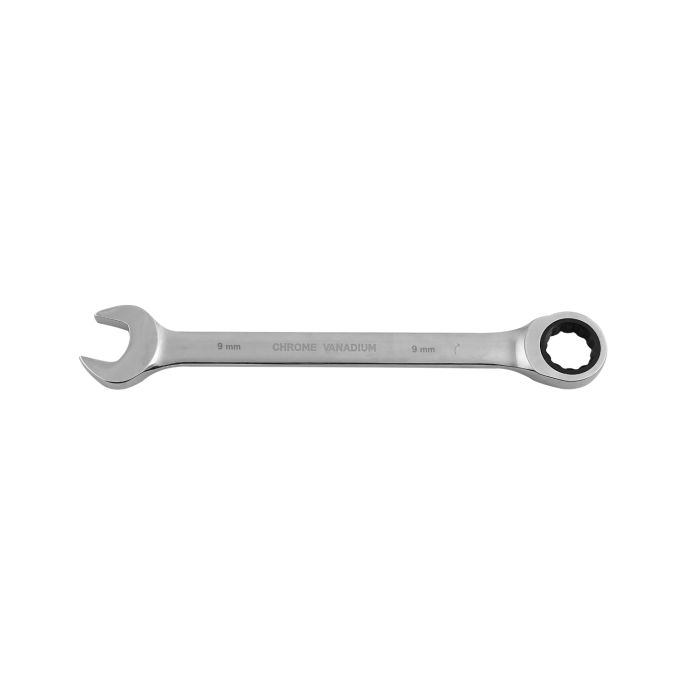 Geepas 9mm Gear Wrench With Plastic Hanger - Open And Box End Spanner Wrench | CRV Spanner Wrenches Repair Tools | Ideal For Bike, Bicycle, Electric Vehicle, Automobile Maintenance & More
