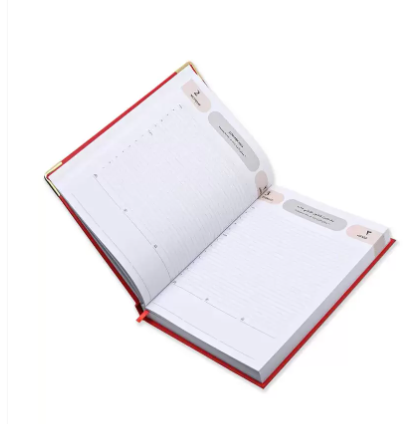 FIS Agenda Diary 2023 (Arabic/English) 1-Side Padded, Gold Corners, Red - FSDI75AEVG23RE