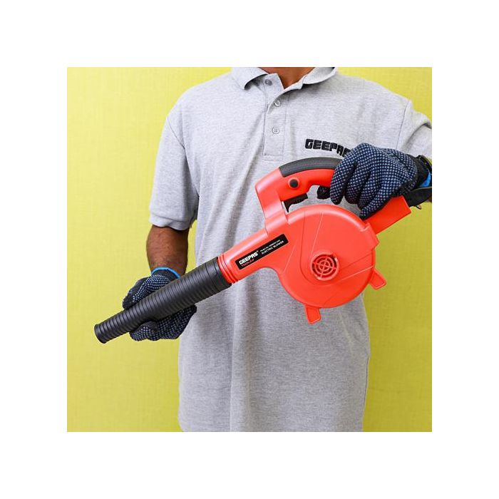 Geepas Electric Blower 600W - Compact And Lightweight Leaf Blower Variable Speed Settings No Load 16000 RPM With Vacuum Cleaner Function | 1kg Dust Bag | Perfect For Cleaning Home, Porch, Garden, Offi