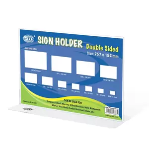 FIS Sign Holders Horizontal Double Sided Oblong, 257 x 182 mm Size - FSNA257X182