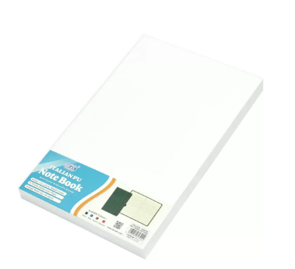 FIS Notebook With Elastic Band Italian PU Cover, Ivory Paper, Single Ruled, Green Color, 96 Sheets, Pen Holder With Gift Box, 13 x 21 cm Size