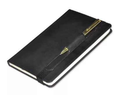 120-Sheets FIS Executive Notebook Italian PU 5mm Square, 13x21cm, Black - FSNBEX5M1321BK