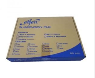 ELFEN 927 DELUXE SUSPENSION FOLDER FULLSCAPE SIZE PACK OF 50 PIECES COLOUR BLUE