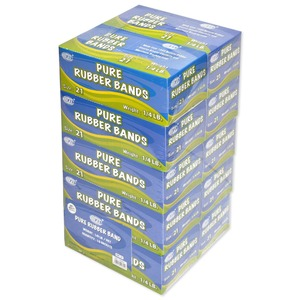 10 Boxes FIS Pure Rubber Bands Yellow - FSRB21