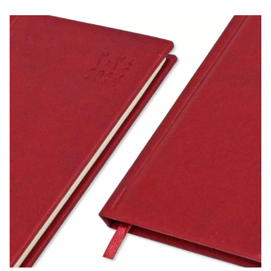 FIS 2024 Slim Arabic English Diary Italian PU Cover Maroon - FSDI59AEP24MR