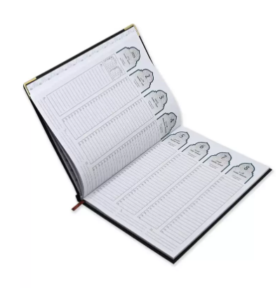 FIS 2023 Executive Diary (Arabic/English/French) Vinyl 1-Side Padded Gold Corner Chocolate - FSDI89AEFVG23CH