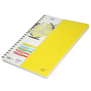 FIS 3 Subject University Books, 120 Sheets, A4 Size, Micro Perforated Pages, Yellow Colour - FSUB3SPPLE