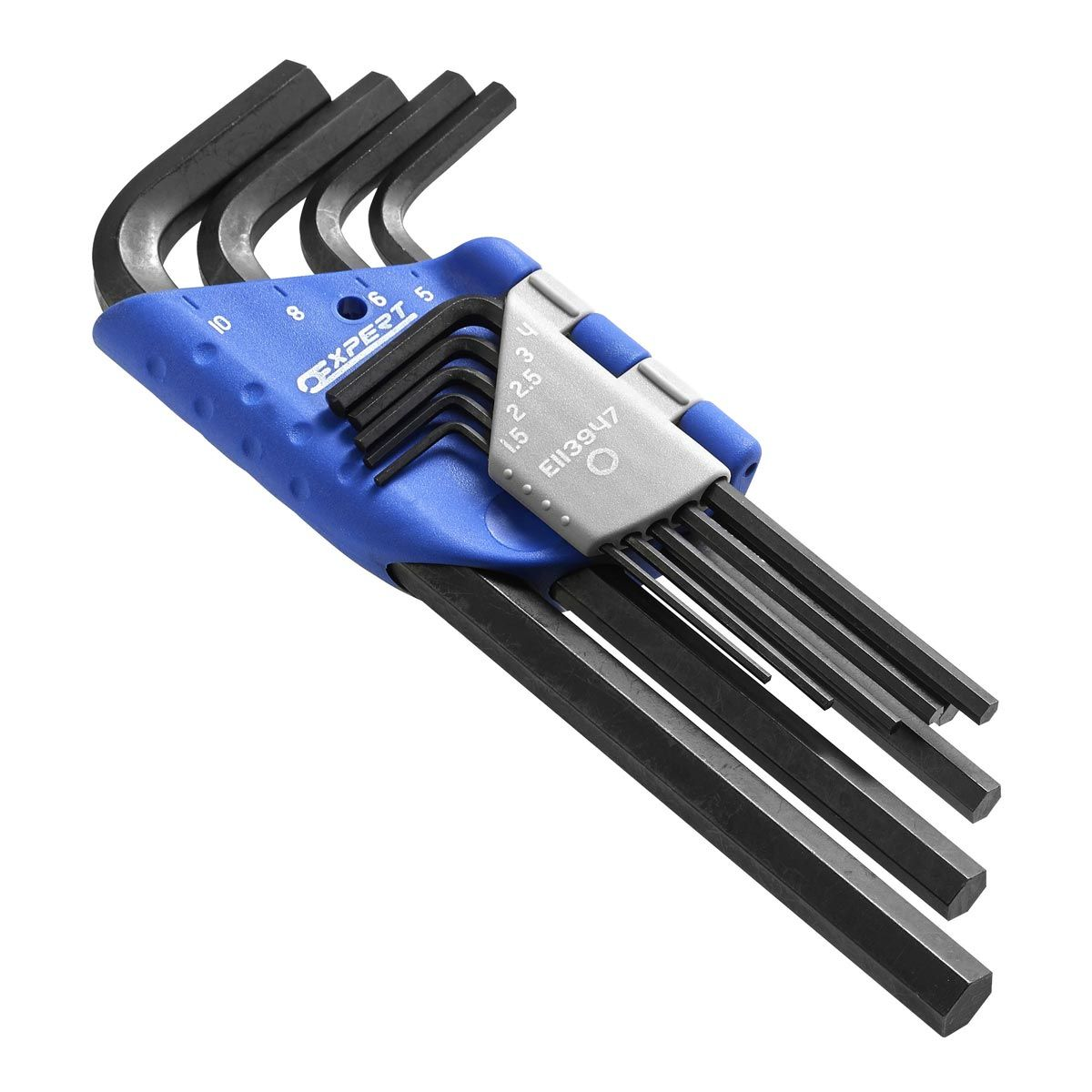 EXPERT E113947 METRIC LONG HEX KEY SET + WALLET CLIP 1.5-10MM – 9PC
