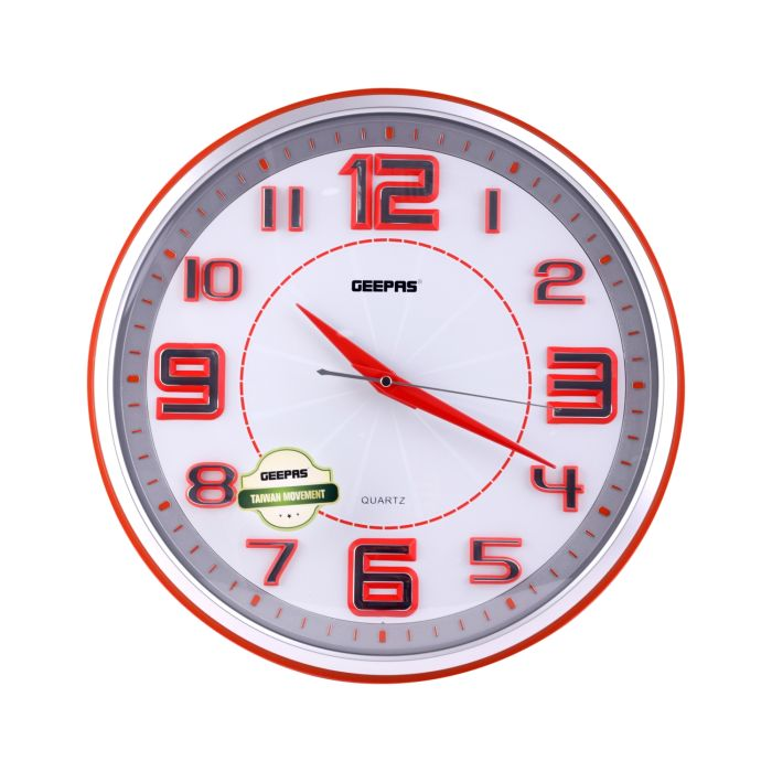 GWC4813 Wall Clock 3Dhour Numbers