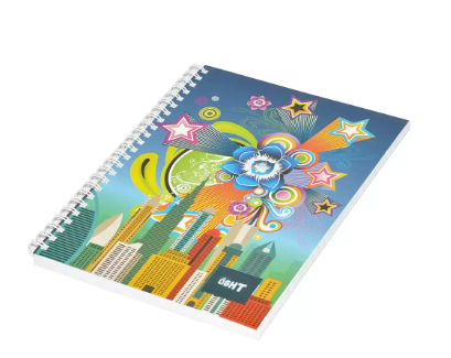 10-Piece Light Spiral Soft Cover Notebook Single Ruled (100 Sheet) A5 Size - LINBA51608S