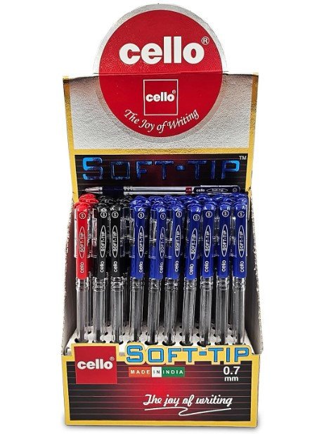 Cello Ball pen Soft Tip 0.7mm Pen - Black (box/50pcs)