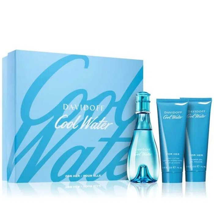 DAVIDOFF COOL WATER WOMAN (W) SET EDT 100ML + SG 75ML + BL 75ML