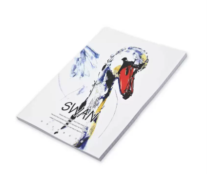 FIS Pack Of 8 Soft Cover Notebook, 96 Sheets A4 Swan Design 2 -FSNBSCA496-SWA2