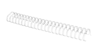 48-Piece FIS Metal Binding Wire 7/8 inch 23 Loop 2:1, 22.2 mm, White -FSBDW78WH