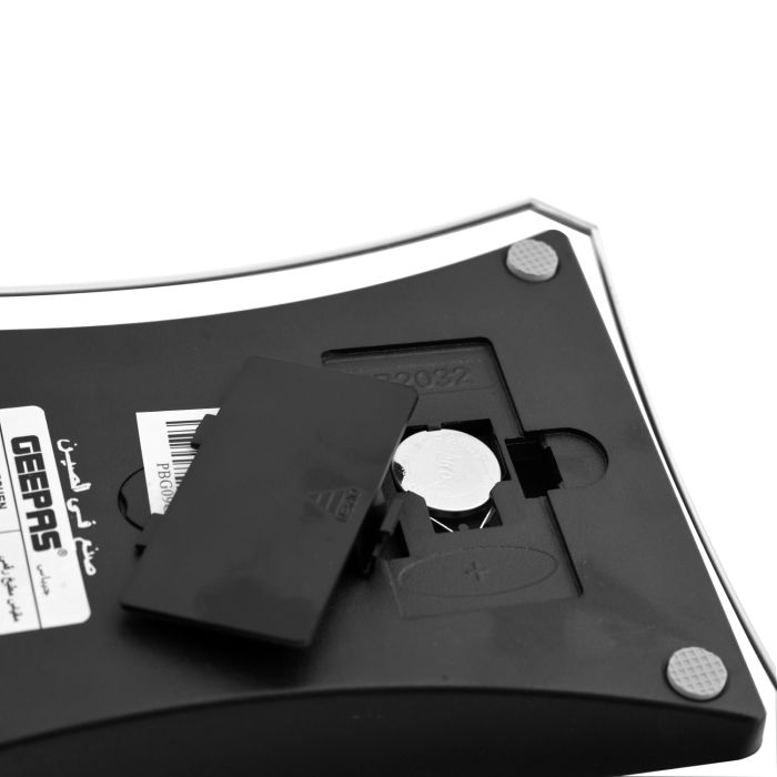 Geepas Digital Kitchen Weighing Scales | Multifunction Weight Scale With High Accuracy Digital Display Top Panel | LCD Displays With Tare Function | Ultra Slim Design, 11lb/5kg, Silver - 2 Years Warra