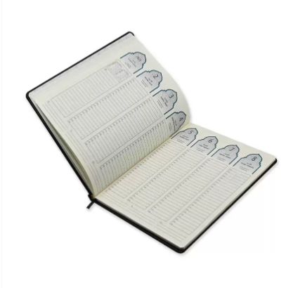 FIS 2023 Executive Diary (Arabic/English/French) Italian PU 1-Side Padded Sewn Cover Black - FSDI89AEFPU23BK