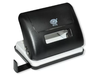 FIS 2 Hole Punch 20 Sheets Capacity, 5.5mm Size, Black/White Color - FSPU9172BKWH